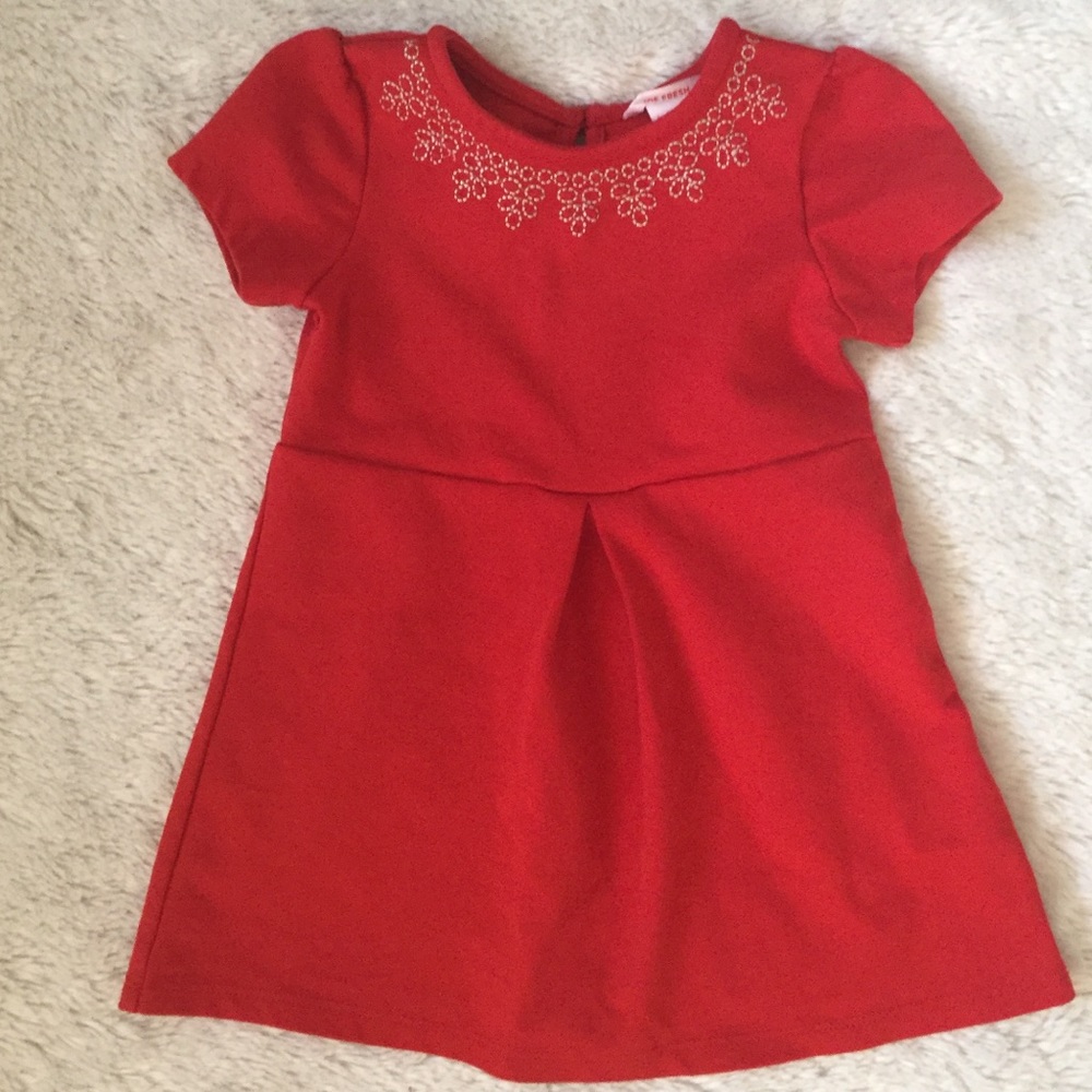 Christmas red embroidered dress - Picture 3 of 6